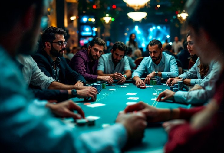 Tampilan layar pemain dengan statistik dan riwayat putaran Three Card Poker